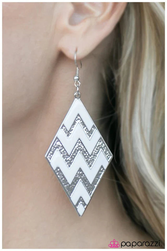 Paparazzi Earring ~ Last Friday Night - White