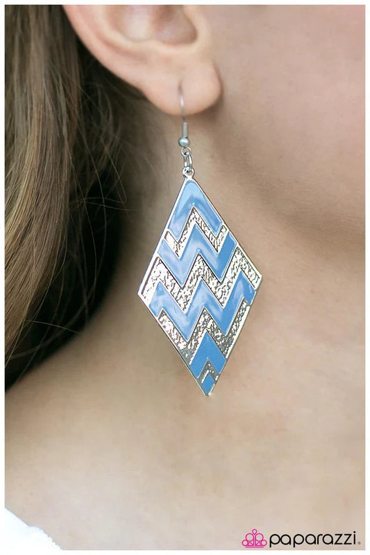 Paparazzi Earring ~ Last Friday Night - Blue
