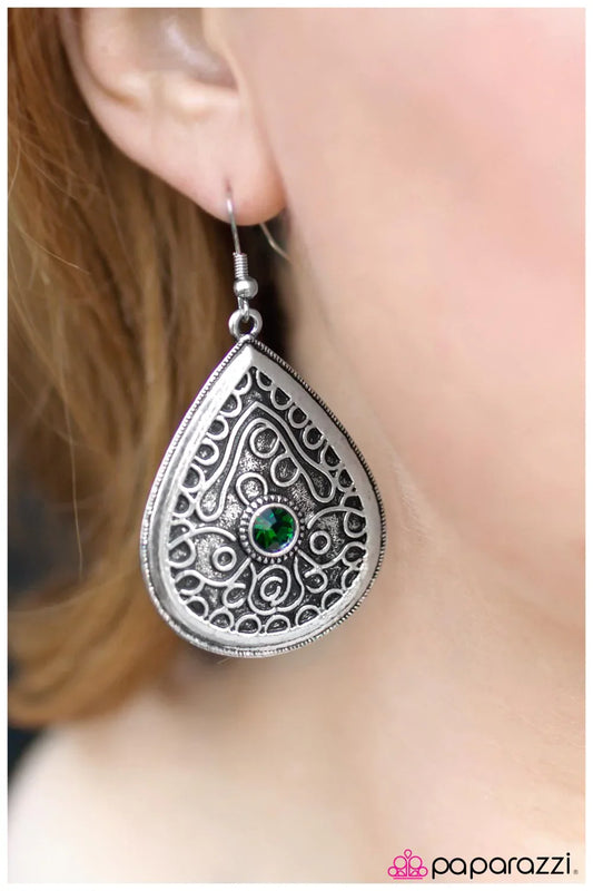 Paparazzi Earring ~ What Are You Waiting For? - Green