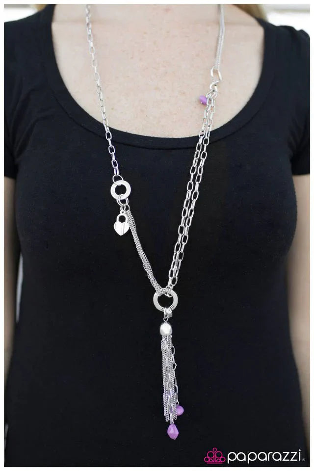 Paparazzi Necklace ~ My One True Love - Purple