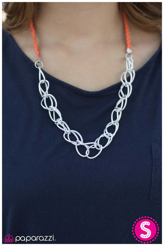 Paparazzi Necklace ~ Stay With Me - Orange