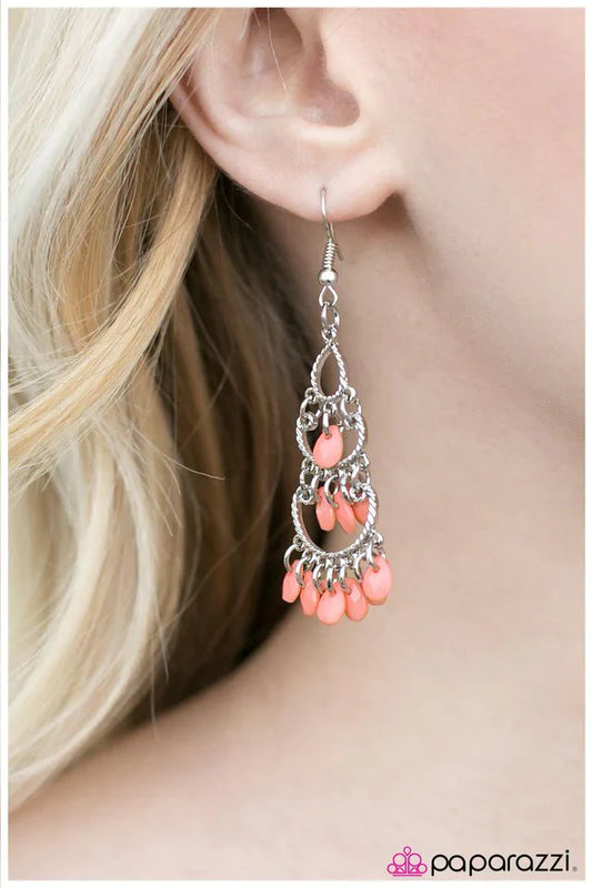 Paparazzi Earring ~ Heaven Sent - Orange