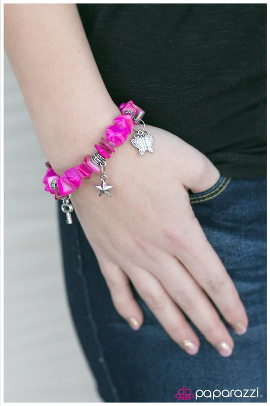 Paparazzi Bracelet ~ Caribbean Queen - Pink