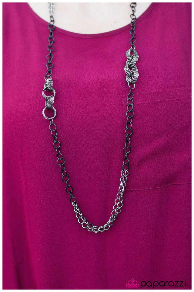 Paparazzi Necklace ~ What Goes Up... - Black