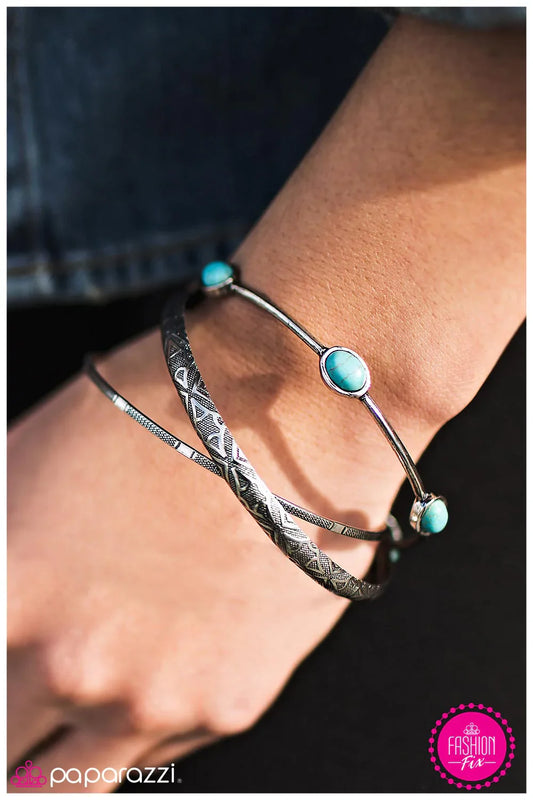 Paparazzi Bracelet ~ Stonehenge - Blue