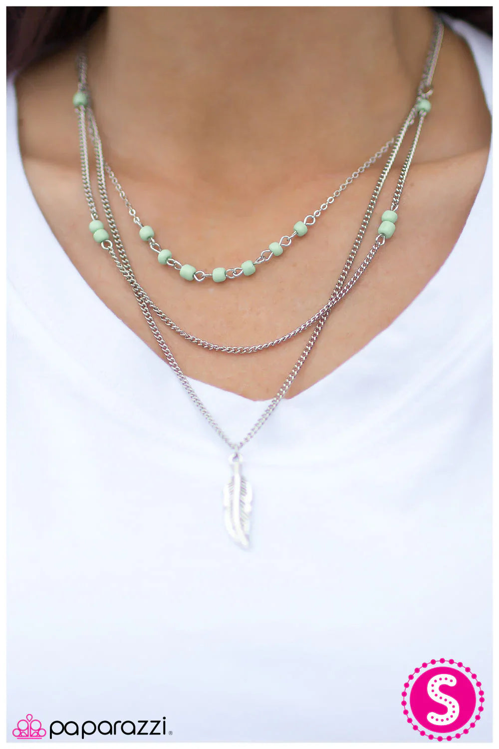 Paparazzi Necklace ~ Early Bird  - Green
