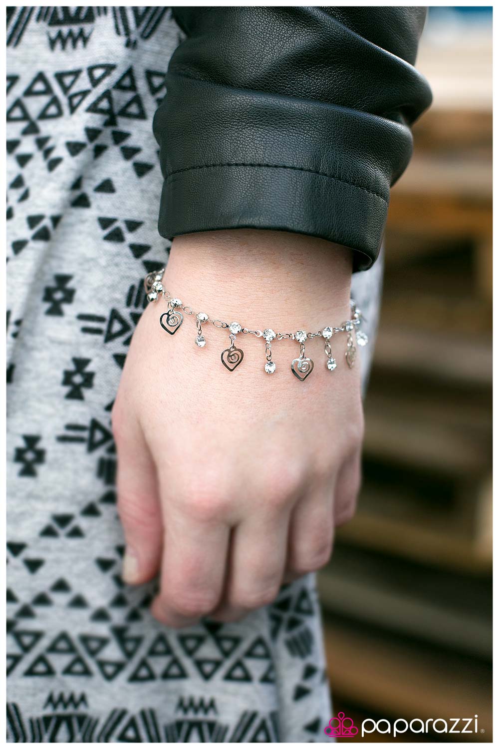 Paparazzi Bracelet ~ Be My Valentine  - White