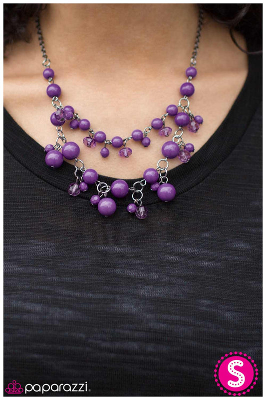 Paparazzi Necklace ~ My Best Friends Wedding - Purple