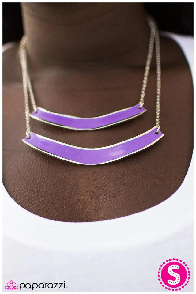 Paparazzi Necklace ~ Warped Tour - Purple