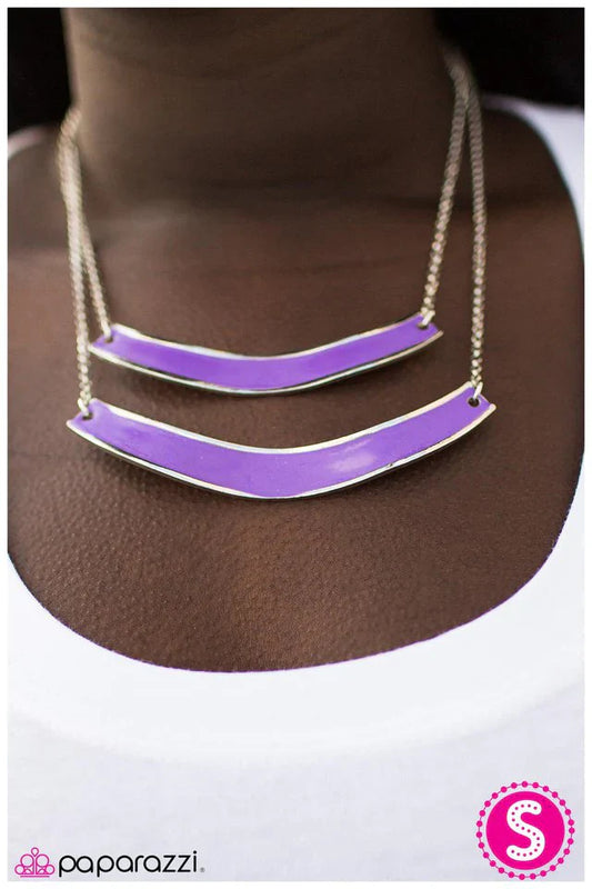 Paparazzi Necklace ~ Warped Tour - Purple
