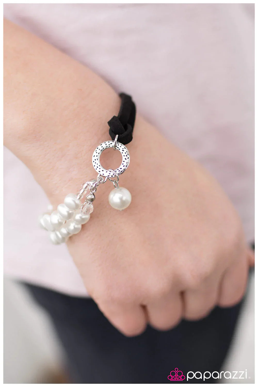 Paparazzi Bracelet ~ Ms. Modest  - White