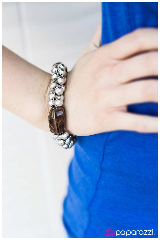 Paparazzi Bracelet ~ Jinx - Brown