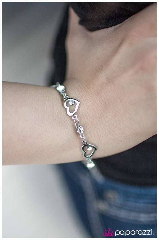 Paparazzi Bracelet ~ My Heart Will Go On - White