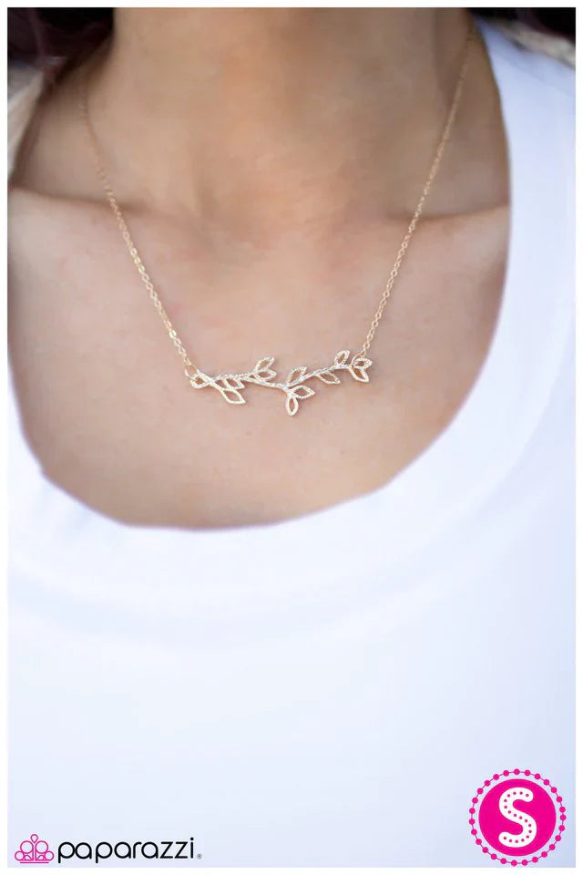 Paparazzi Necklace ~ Root and Branch - Gold