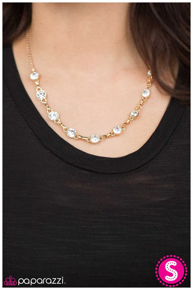 Paparazzi Necklace ~ The Diamond Anniversary - Gold