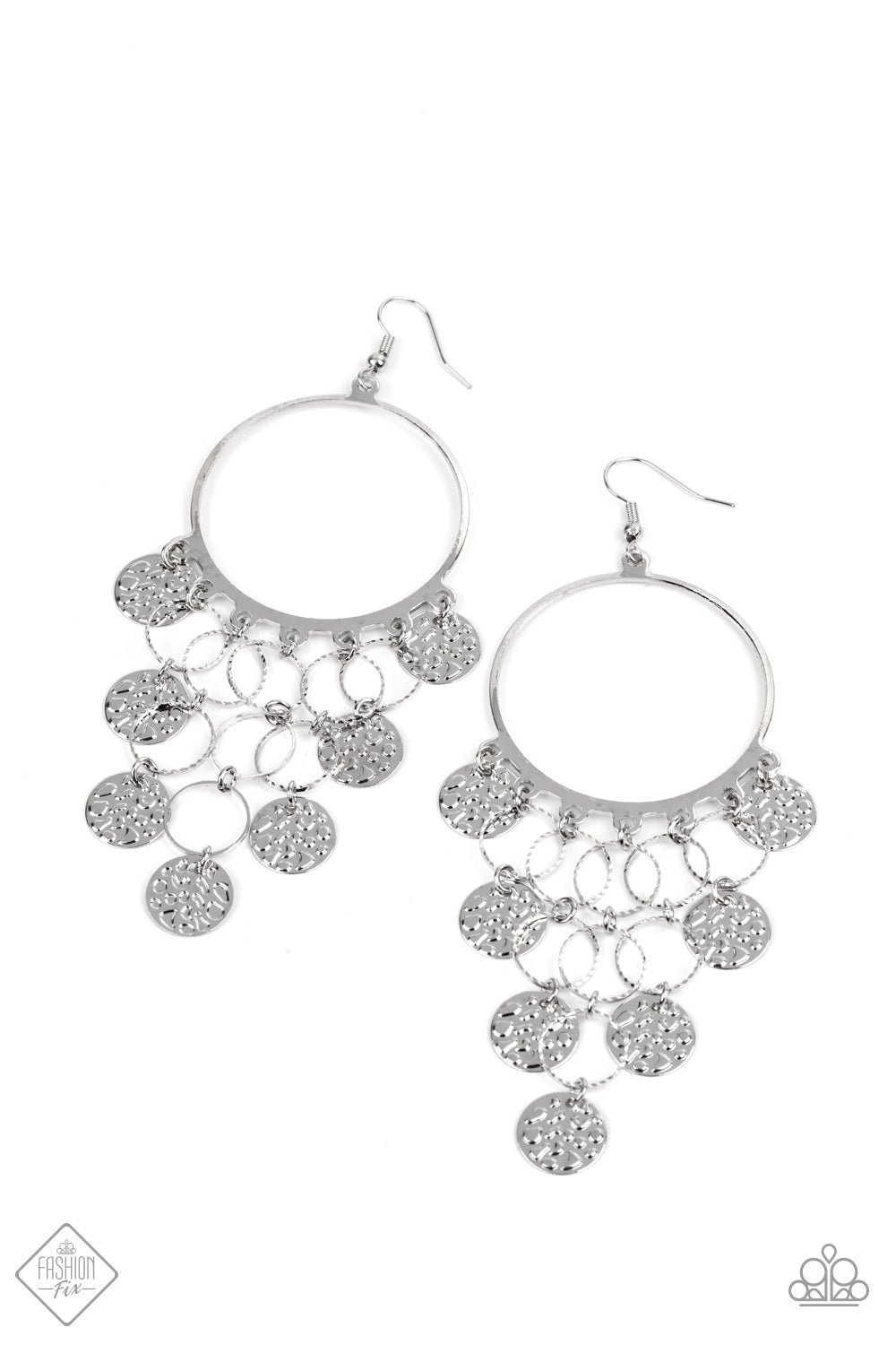 Paparazzi Earring Fashion Fix Feb 2021 ~ All CHIME High - Silver