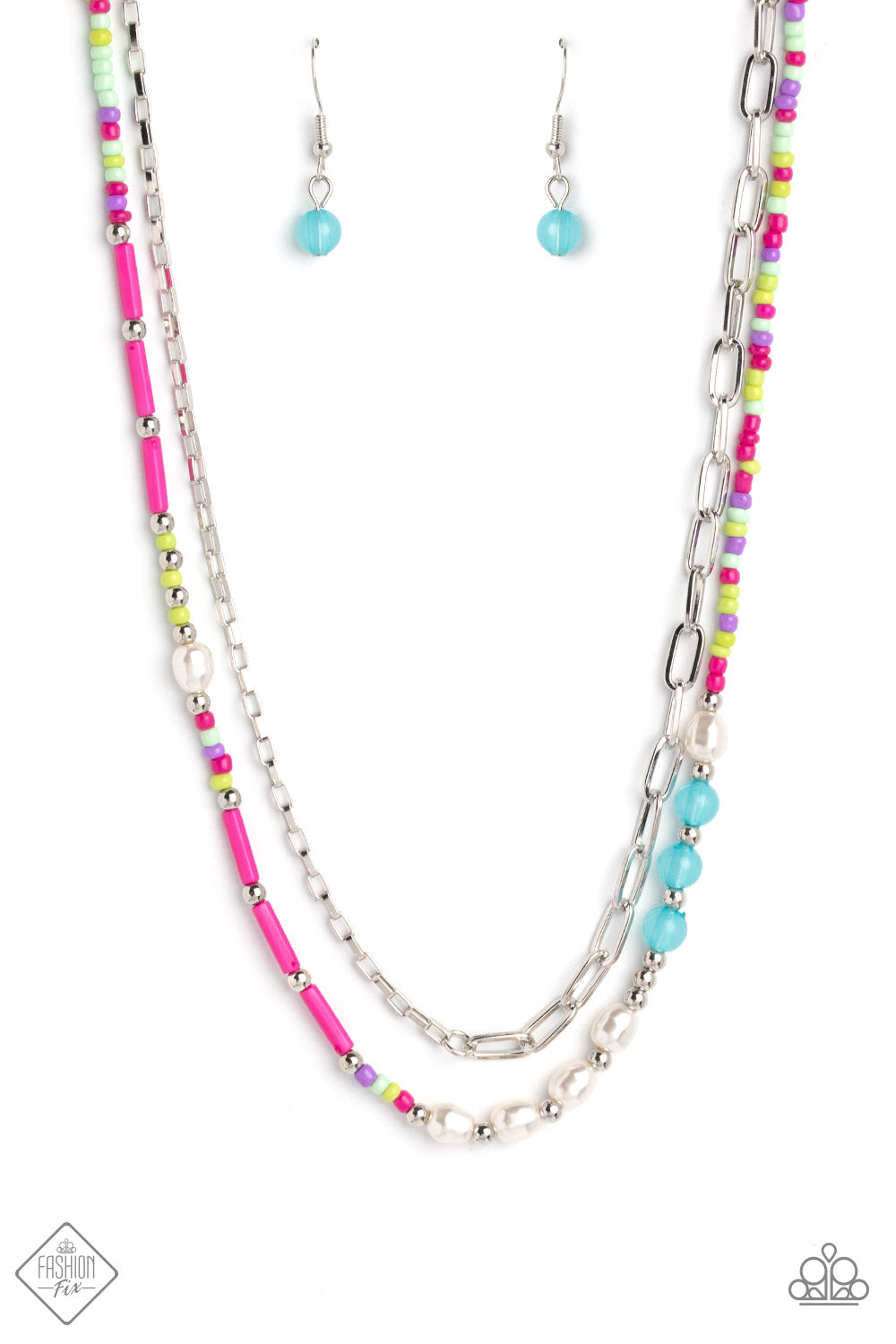 Paparazzi Necklace ~ Coastal Composition - Pink