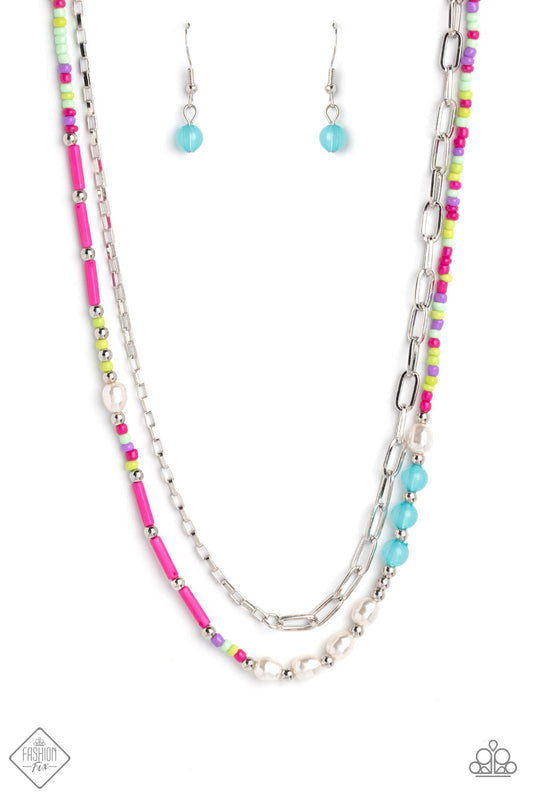 Paparazzi Necklace ~ Coastal Composition - Pink
