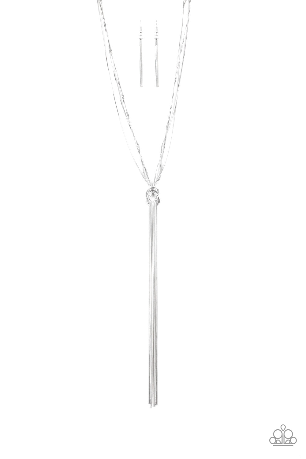 Paparazzi Necklace ~ Forget Me KNOT - Silver