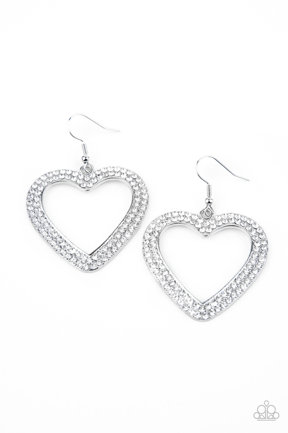Paparazzi Earring ~ GLISTEN To Your Heart - Silver