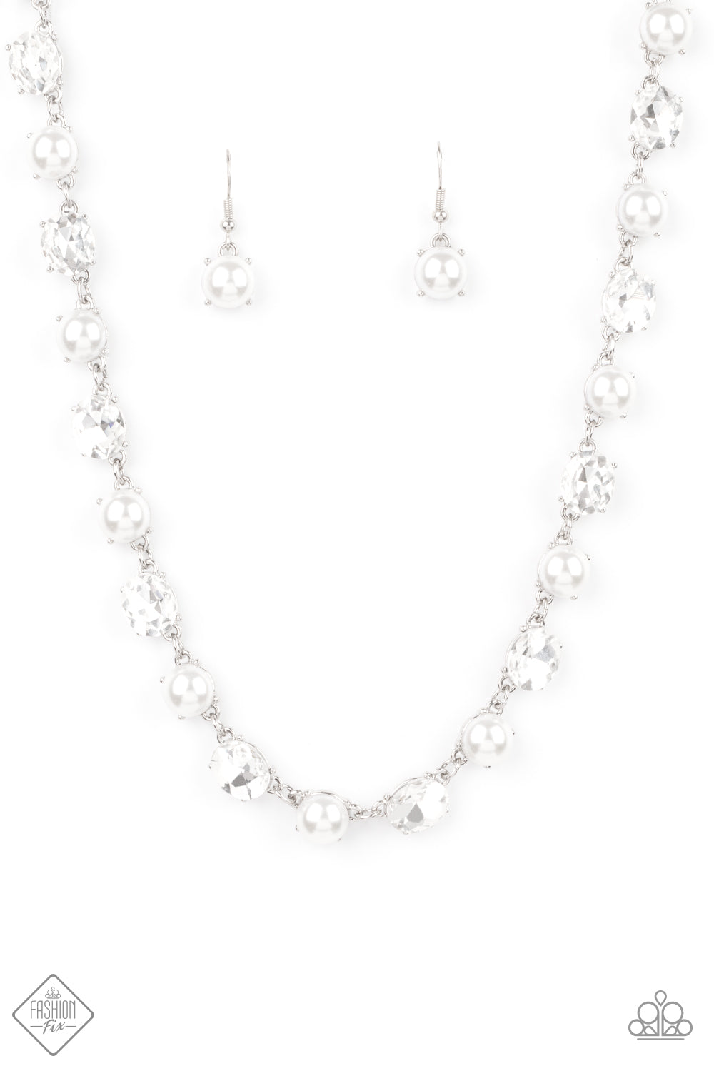 Paparazzi Necklace Fashion Fix Jan 2021 ~ Go-Getter Gleam - White