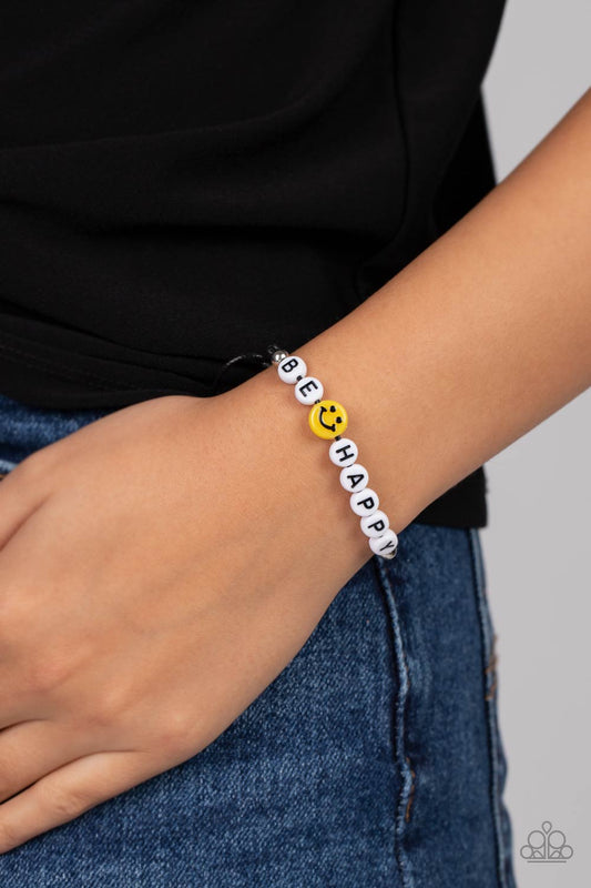 Paparazzi Bracelet ~ I Love Your Smile - Black