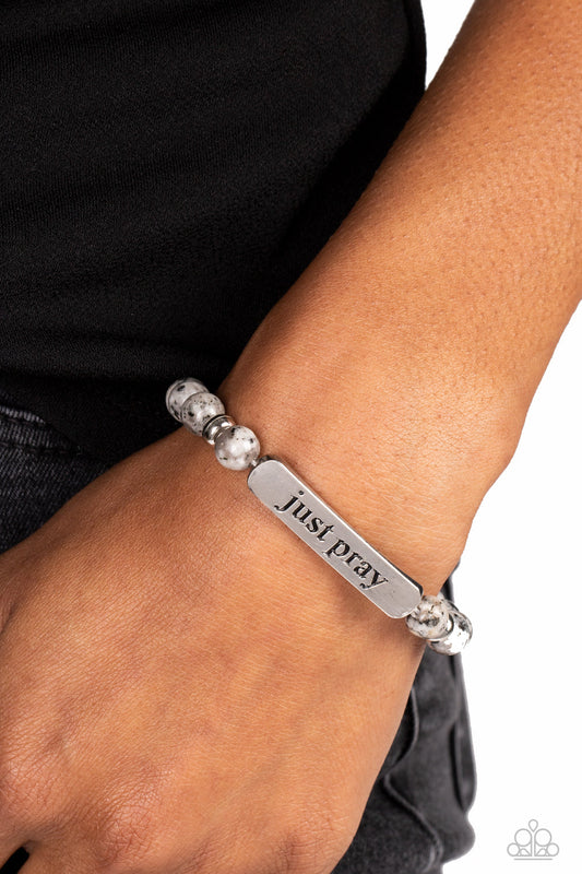 Paparazzi Bracelet ~ Just Pray - Silver
