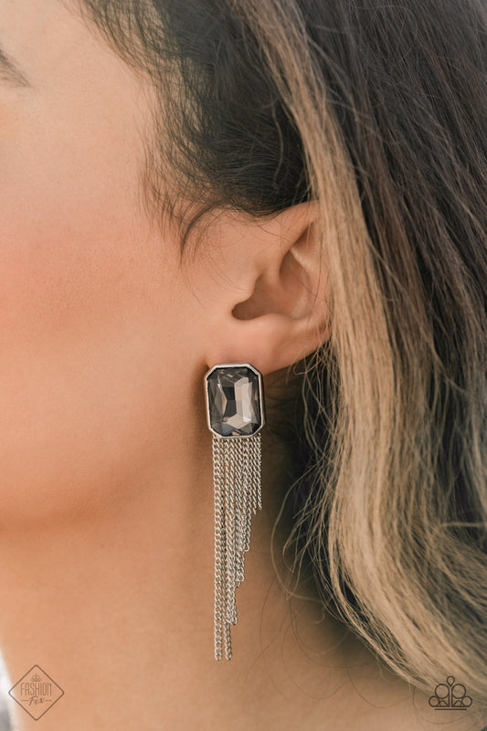 Paparazzi Earring Fashion Fix Jan 2021 ~ Save for a REIGNy Day - Silver