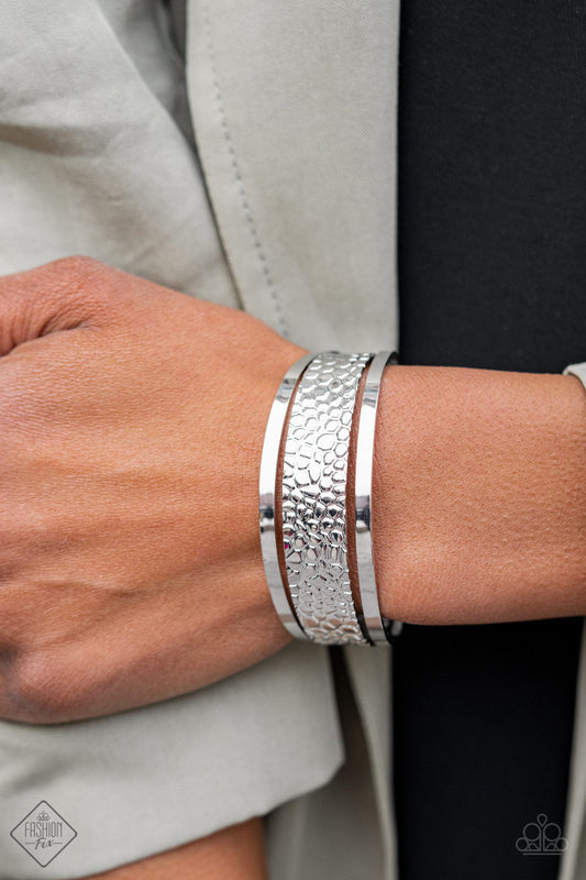 Paparazzi Bracelet Fashion Fix Feb 2021 ~ Jungle Jingle - Silver