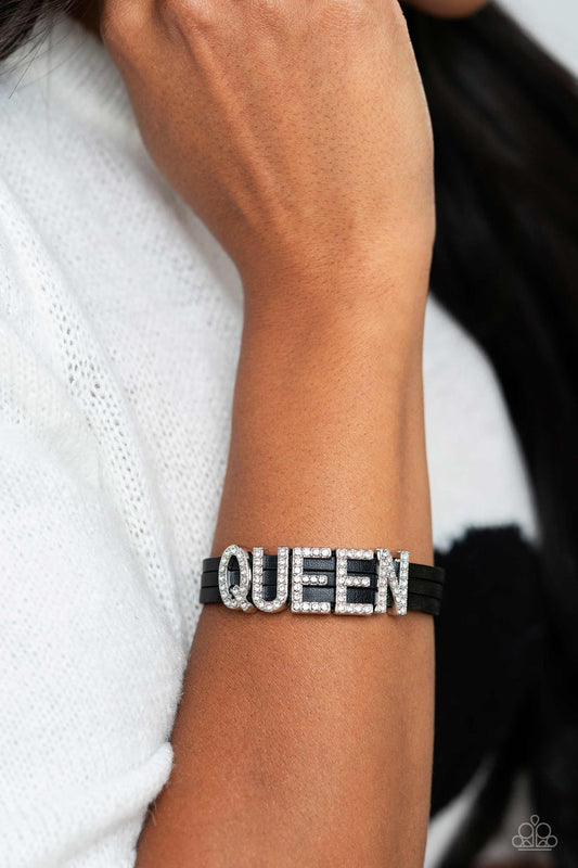 Paparazzi Bracelet ~ Queen of My Life - Black