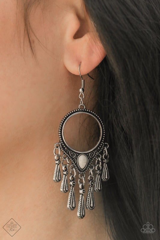Paparazzi Earring Fashion Fix Jan 2021~ Ranger Rhythm - White