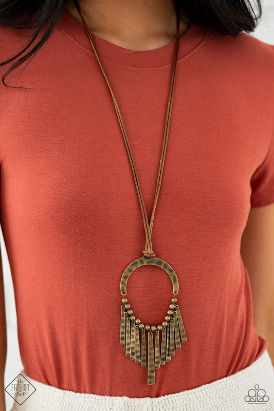Paparazzi Necklace Fashion Fix May 2021 ~ You Wouldnt FLARE! - Brass