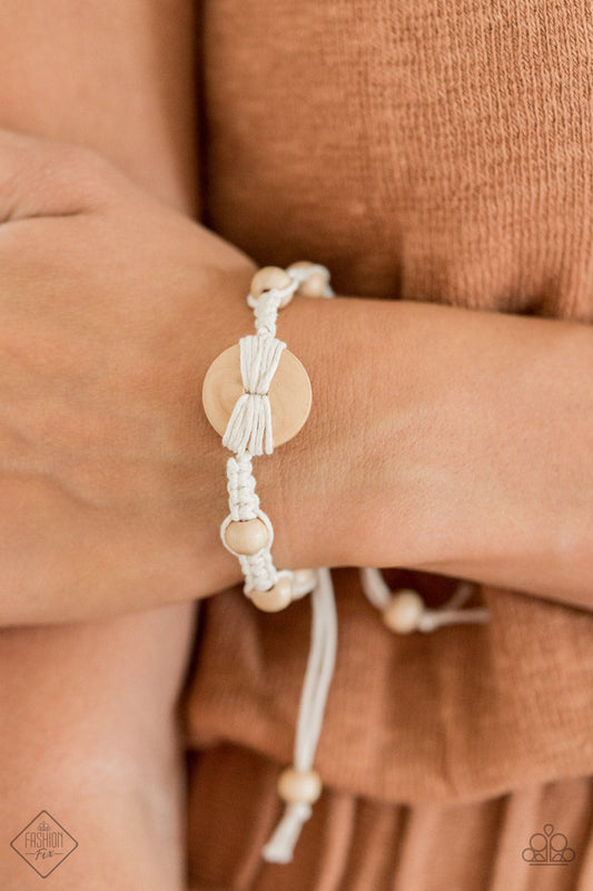 Paparazzi Bracelet ~ The Road KNOT Taken - Fashion Fix Nov 2020 - White