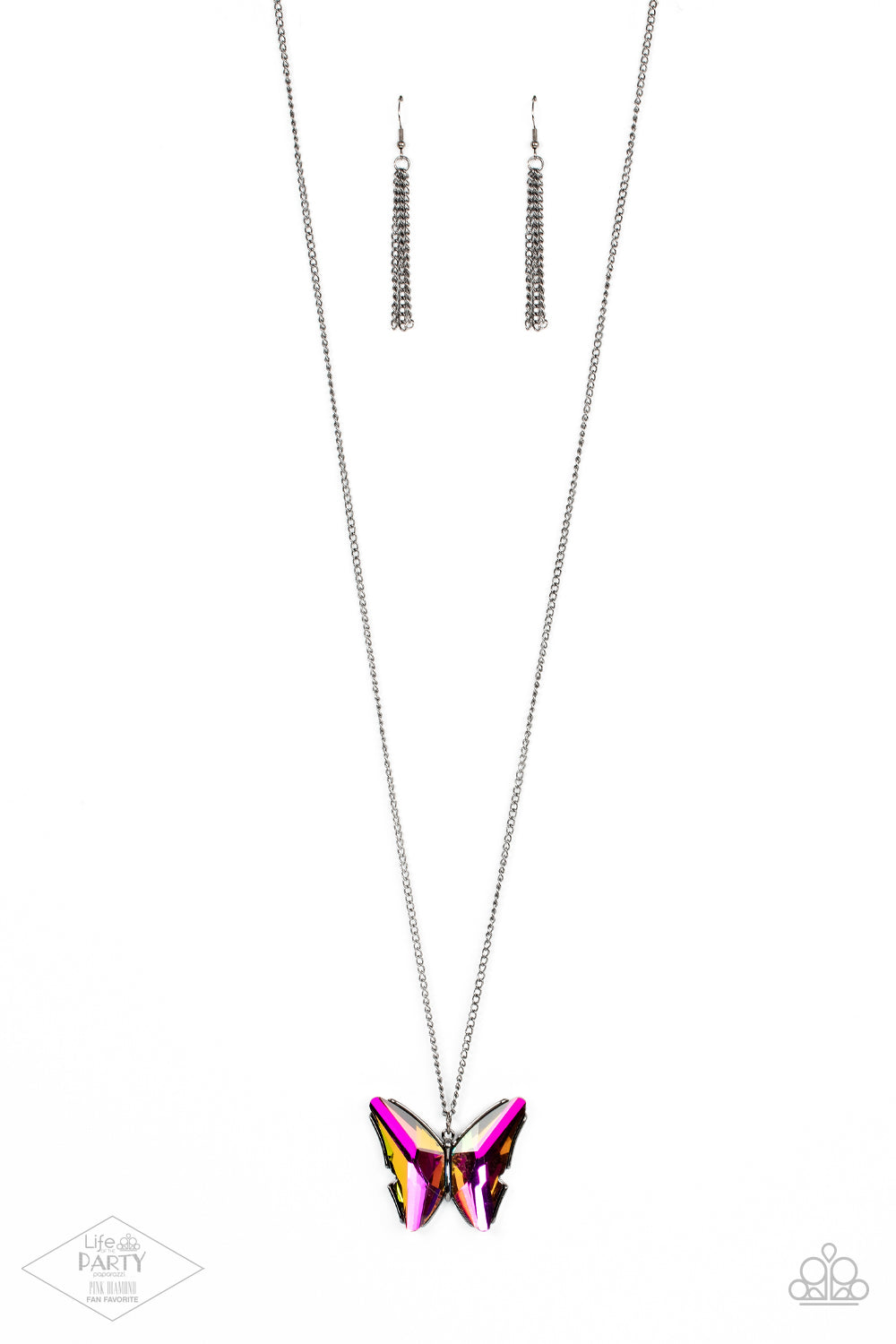 Paparazzi Necklace ~ The Social Butterfly Effect - Oil Spill Multi