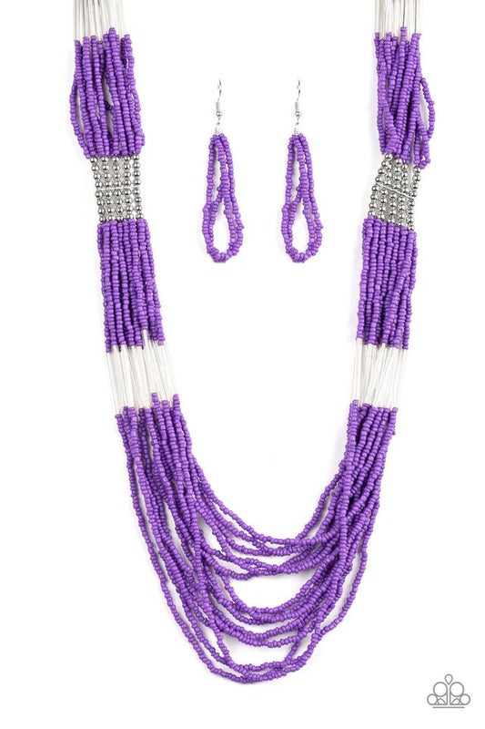 Let It BEAD - Purple - Paparazzi Necklace Image