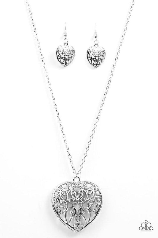 Paparazzi Necklace ~ Deep In My Heart - Silver