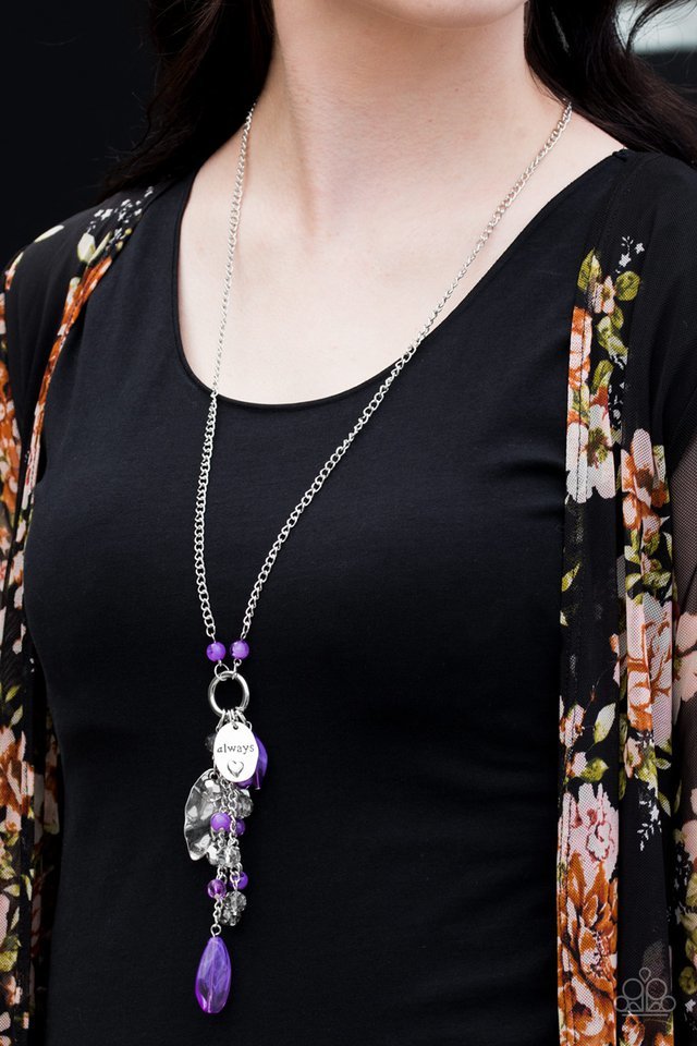 Paparazzi Necklace ~ Hearts Content - Purple