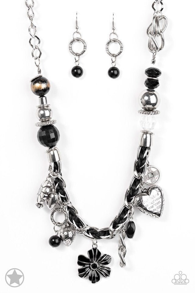 Charmed, I Am Sure - Black - Paparazzi Necklace Image