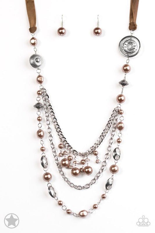 All The Trimmings - Brown - Paparazzi Necklace Image