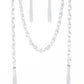 SCARFed for Attention - Silver - Paparazzi Necklace Image
