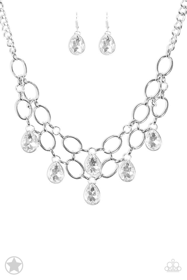 Show-Stopping Shimmer - White - Paparazzi Necklace Image