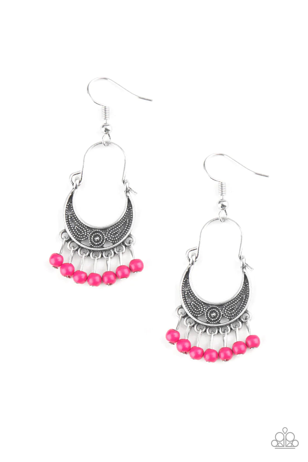 Paparazzi Earring ~ Hopelessly Houston - Pink