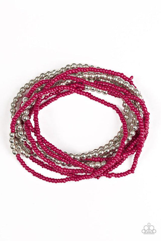Paparazzi Bracelet ~ BEAD Street - Red