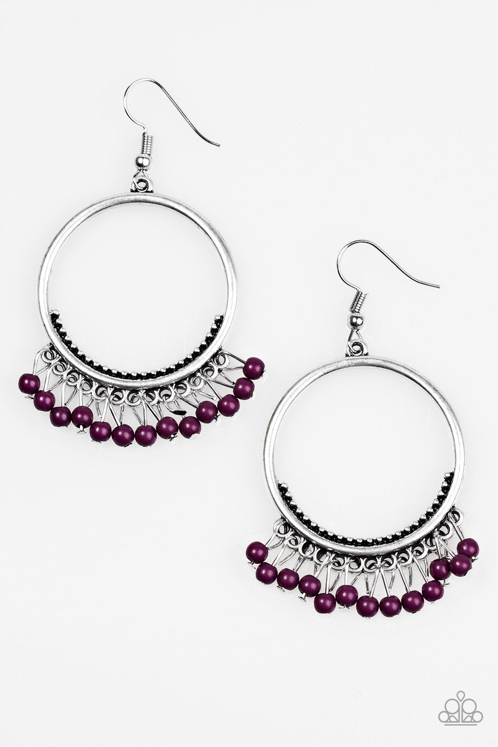Paparazzi Earring ~ The World Is A Jungle - Purple