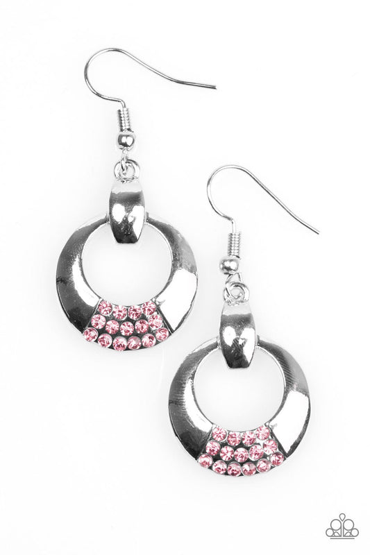 Paparazzi Earring ~ Glitter and Glam - Pink