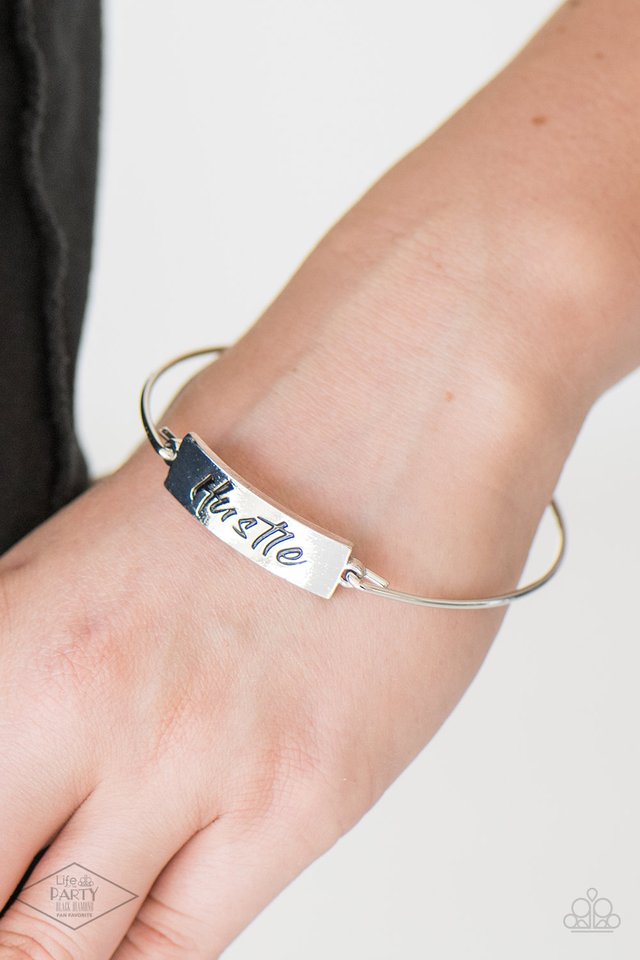 Hustle Hard - Silver - Paparazzi Bracelet Image