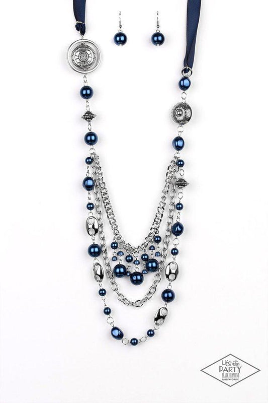 Paparazzi Necklace ~ All The Trimmings - Blue