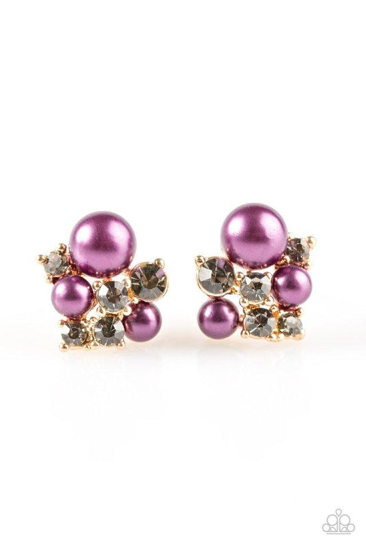 Paparazzi Earring ~ The Hostess With The POST-est - Purple