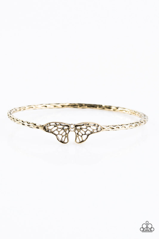 Paparazzi Bracelet ~ Butterfly Beauty - Brass