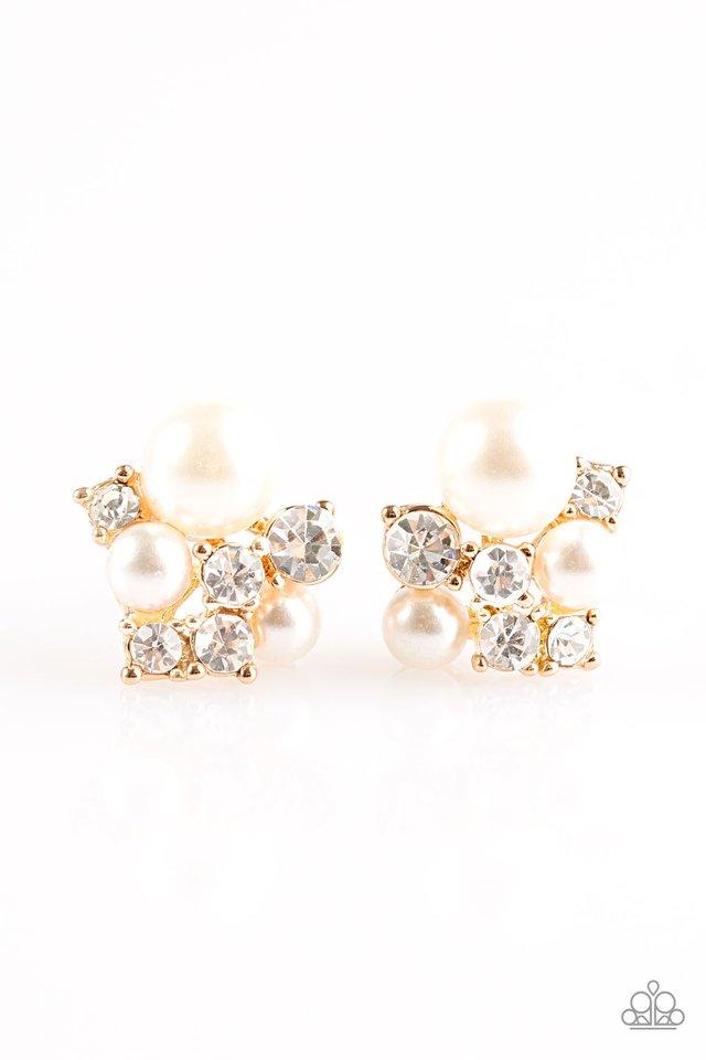 Paparazzi Earring ~ The Hostess With The POST-est - Gold Post